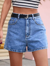 Short en jean taille haute amincissant droit pantalon ample sans ceinture